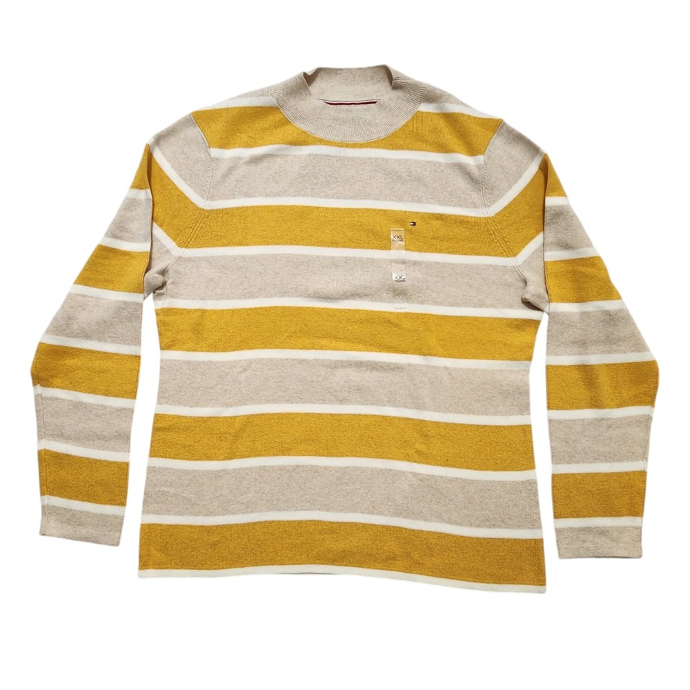 Tommy Hilfiger Women's Sweater Shirt Cotton Tan XXL